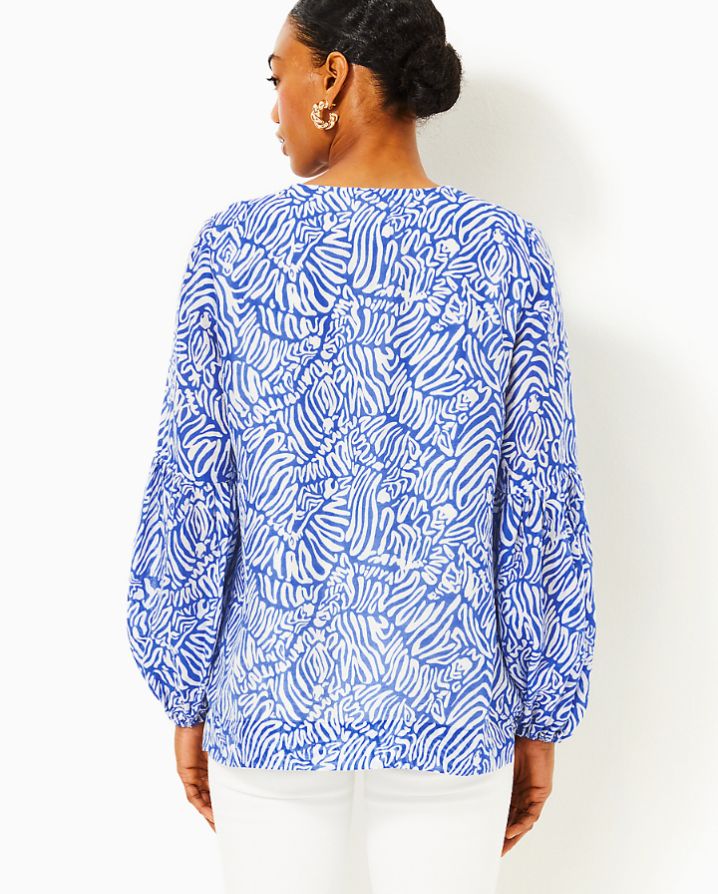 Laurelie Linen Printed Top